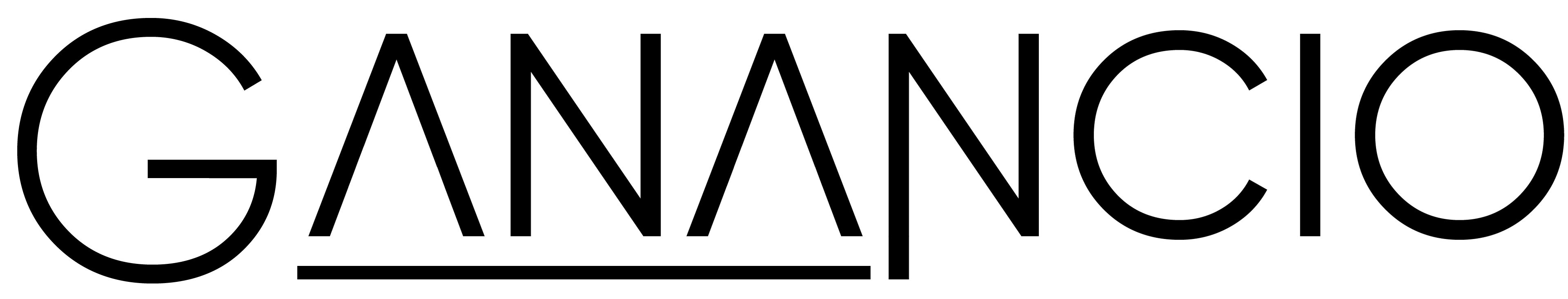 Ganancio Logo White